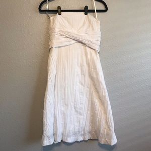 White House Black Market Pleated Strapless Dress